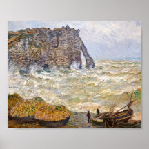 Mar tormentoso en Étretat | Monet |