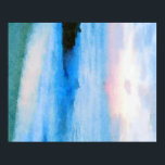 Póster Mar Tranquilo<br><div class="desc">Esta acuarela presenta el océano en una variedad de tonos azules,  acuáticos y un toque rosa. Es tan tranquilizador y sereno. Una pieza de arte perfecta para llevar la belleza del océano a su casa y darle placer sin tiempo.</div>