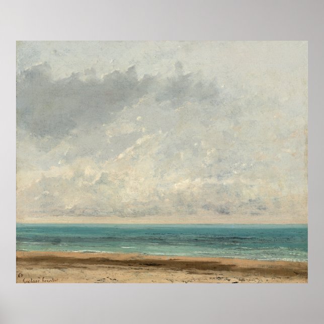 Póster Mar tranquilo - Gustave Courbet (Frente)