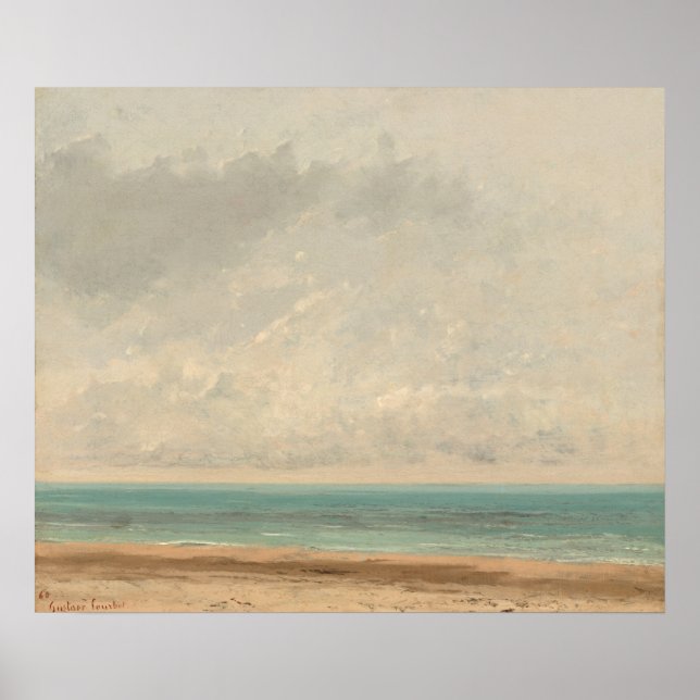 Póster Mar tranquilo - Gustave Courbet Bella Artes (Frente)
