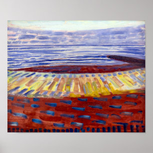 Póster Mar tras el atardecer   Piet Mondrian  