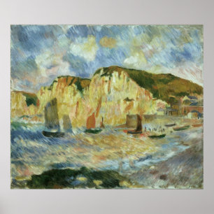 Póster Mar y acantilados por Pierre Renoir, Bella Artes d