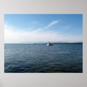 Póster Mar y cielo, barco