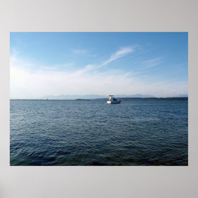 Póster Mar y cielo, barco (Frente)