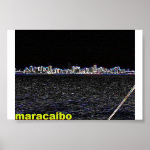 Póster maracaibo en la noche