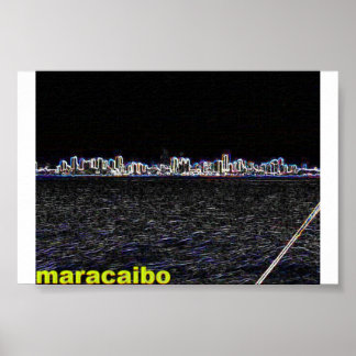 Póster maracaibo en la noche