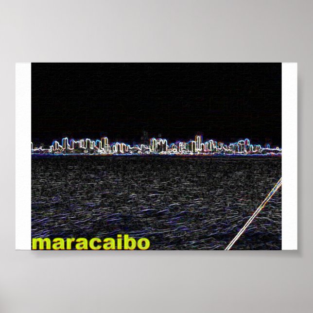 Póster maracaibo en la noche (Frente)