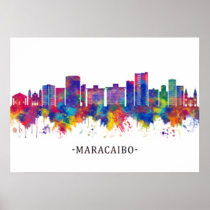 Póster Maracaibo Venezuela Skyline