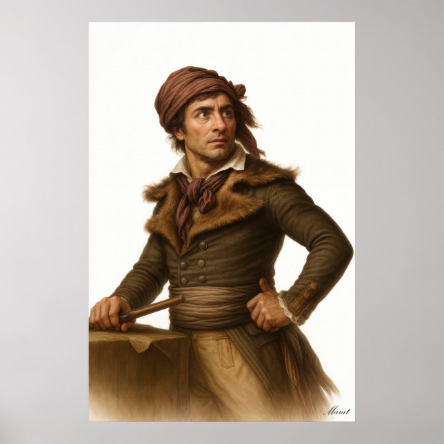 Póster Marat - French Revolution Archival Art Print (Frente)