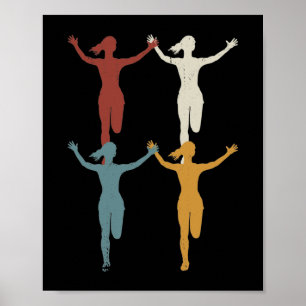 Póster Maratón retro, recorrido por senderos