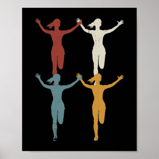 Póster Maratón retro, recorrido por senderos