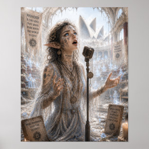 Póster Maravilla / Cantante / Escenario de la Ópera Austr