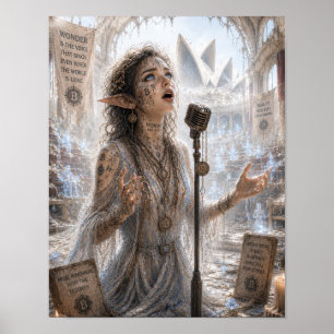 Póster Maravilla / Cantante / Escenario de la Ópera Austr