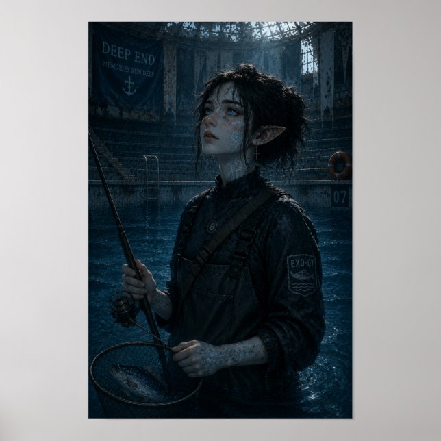 Póster Maravilla / Pescadora / Piscina (Frente)