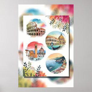 Póster Maravillas de Italia