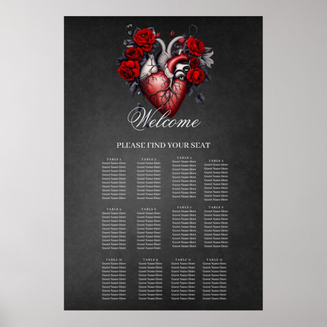 Póster Maravilloso corazón gótico victoriano (Frente)