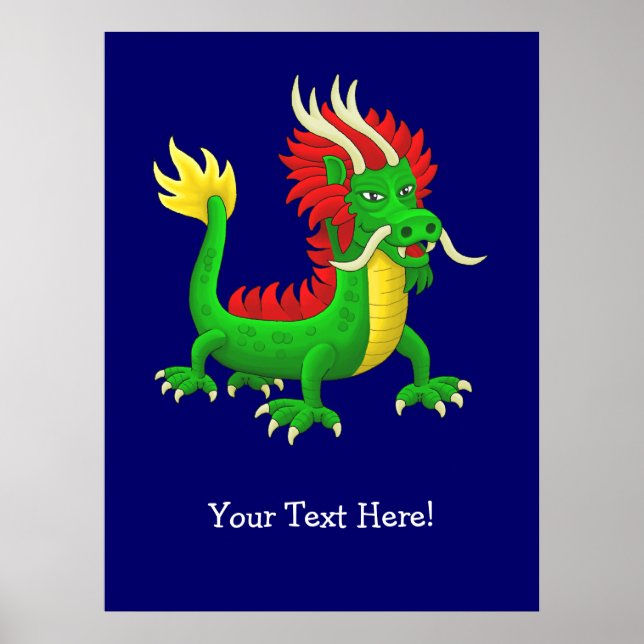 Póster Maravilloso Dragón Chino (Frente)