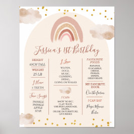 Póster Maravilloso hito arcoiris de primer año