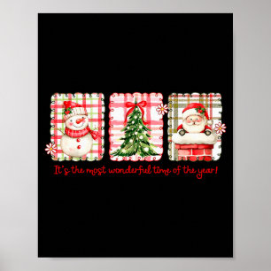 Póster Maravilloso Momento Del Año Feliz Navidad Santa Mu