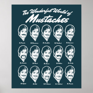 Póster Maravilloso mundo del Poster de Mustaches