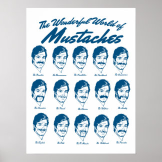 Póster Maravilloso mundo del Poster de Mustaches