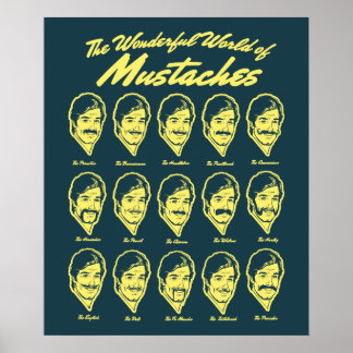 Póster Maravilloso mundo del Poster de Mustaches