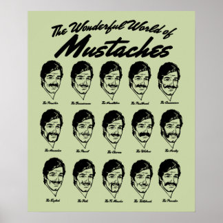 Póster Maravilloso mundo del Poster de Mustaches