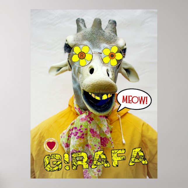 Póster ¡Maravilloso Poster Girafa/Girafa! (Frente)