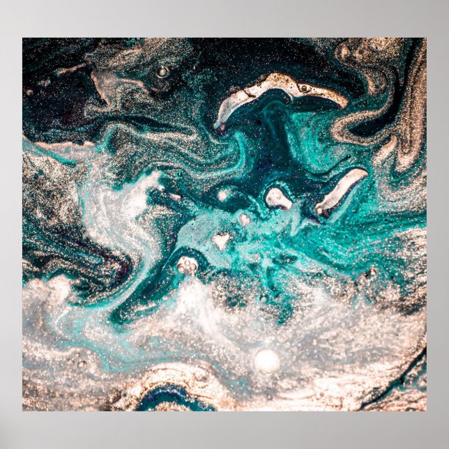 Póster Marble artesanal: Textura tradicional de lujo. (Frente)