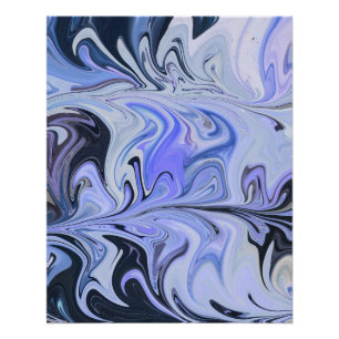 Póster Marble Forms – White & Grey Minimal Texture