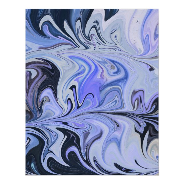 Póster Marble Forms – White & Grey Minimal Texture (Anverso)
