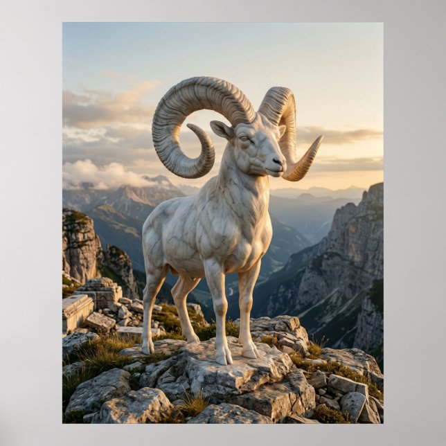 Póster Marble Ram Mountain Pride (Frente)