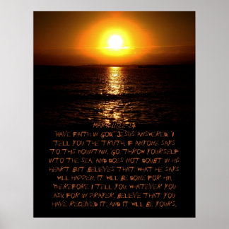 Póster Marca 11:22-24 Poster