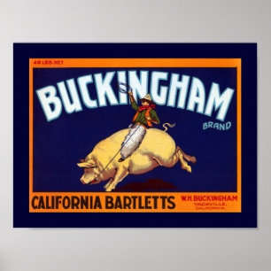 Póster Marca California Bartletts de Buckingham