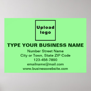Póster Marca comercial en Poster de rectángulo verde clar