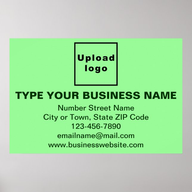 Póster Marca comercial en Poster de rectángulo verde clar (Frente)