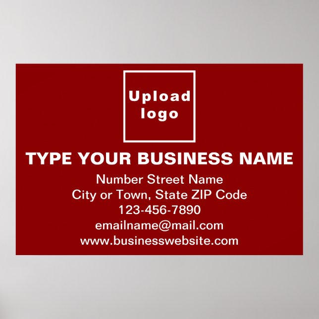 Póster Marca comercial en Poster Rectángulo rojo (Frente)