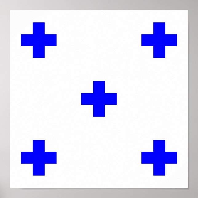 Póster marca de símbolo de número de alfabeto náutico mar (Frente)