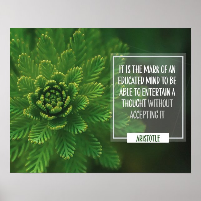 Póster Marca De Una Mente Educada (Frente)