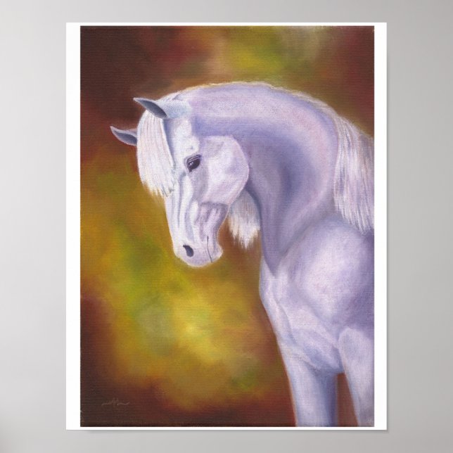 Póster Marca mare árabe gris 11"x14" (Frente)