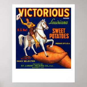 Póster Marca victoriana Louisiana Papas dulces