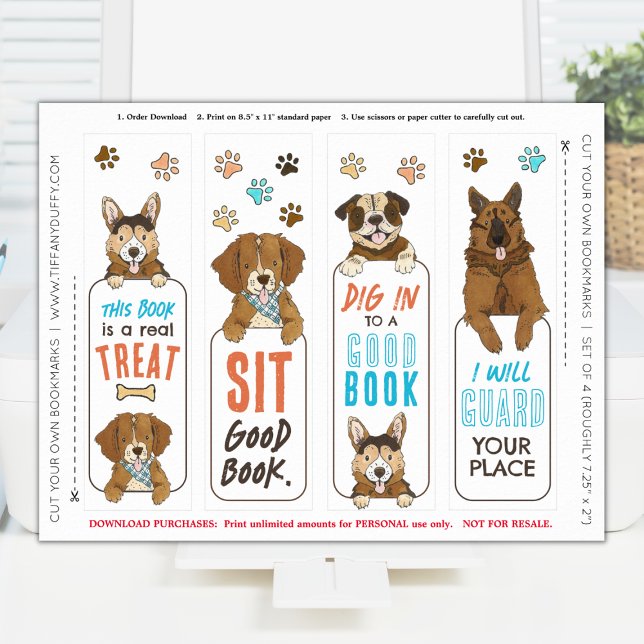 Póster Marcapáginas divertido de bromas de perros Hoja im (Subido por el creador)