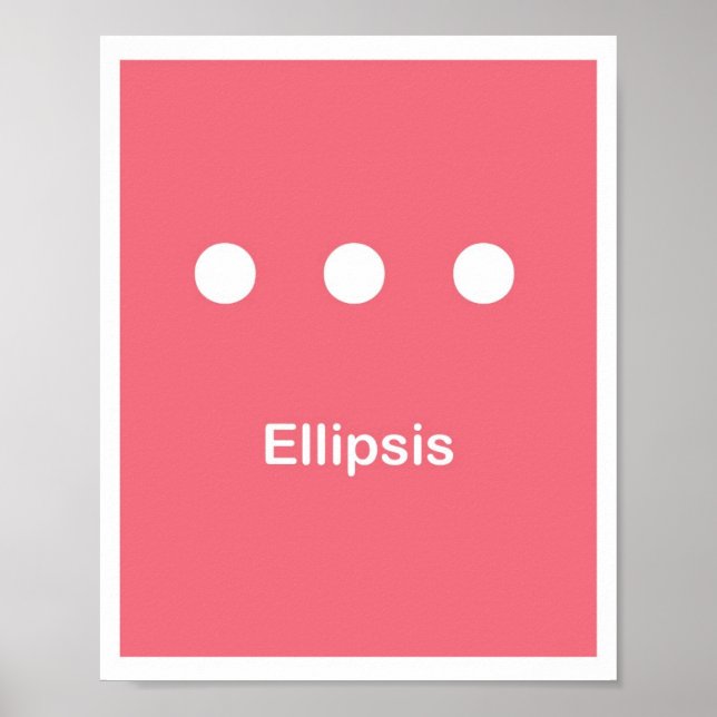 Póster Marcas de puntuación - Elipse (Frente)