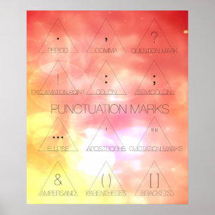 Póster Marcas de puntuación Poster tipográfico moderno