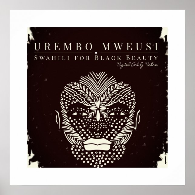 Póster Marcas tribales de mujeres africanas de belleza ne (Frente)