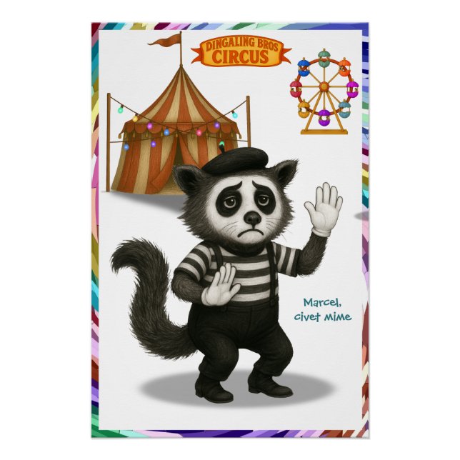 Póster Marcel, civet mime (Anverso)