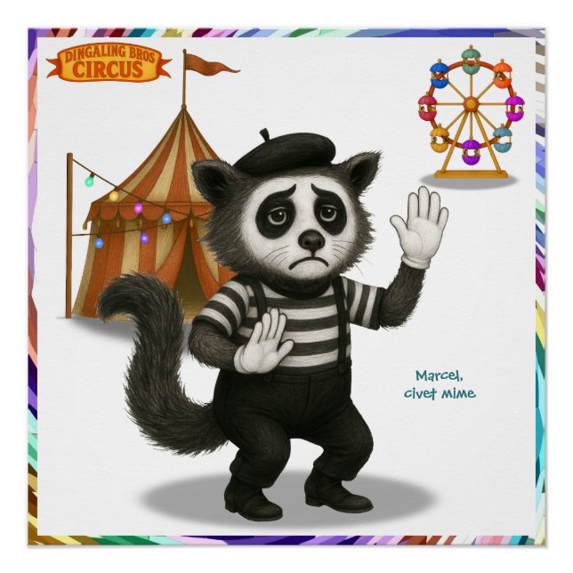 Póster Marcel, civeta mimo (Anverso)