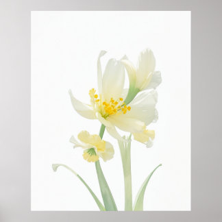 Póster March Jonquil Birth Flower