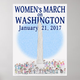 Póster Marcha de las Mujeres en Washington - por Pearl