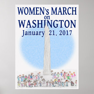 Póster Marcha de las Mujeres en Washington - por Pearl